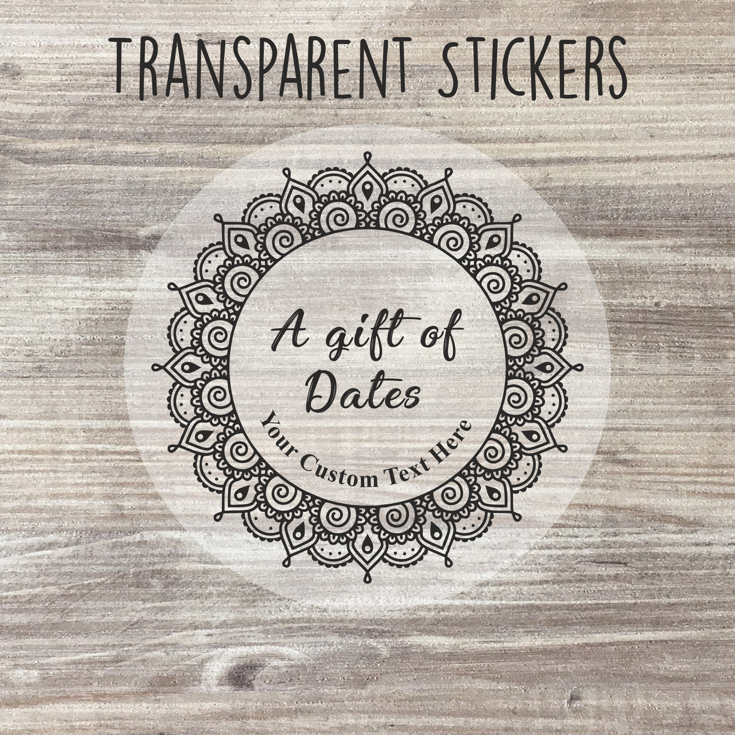 Personalised Ajwa Dates Stickers - Design 2
