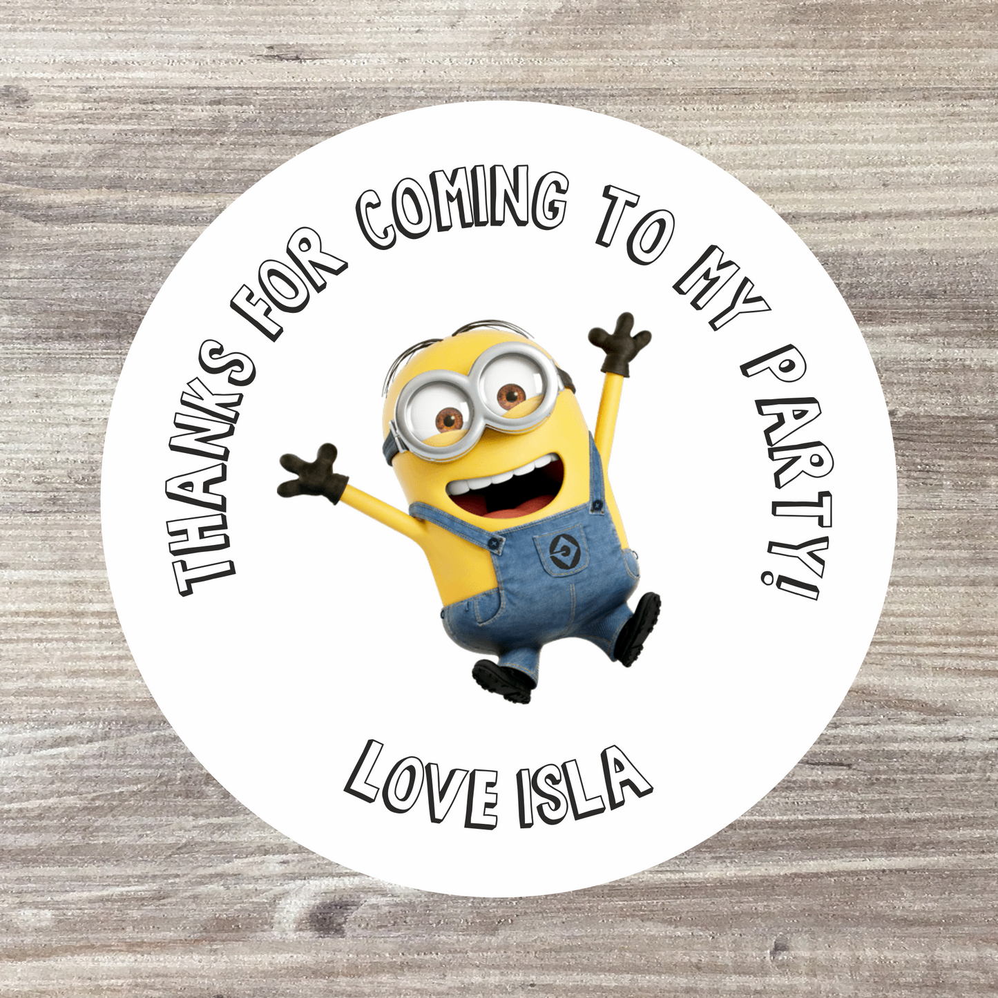 48 x Personalised Birthday Stickers - TV Characters