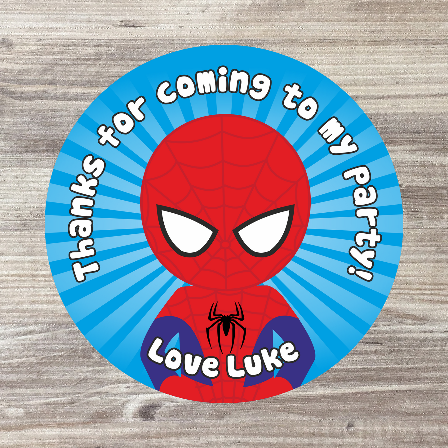 48 x Personalised Birthday Stickers - TV Characters