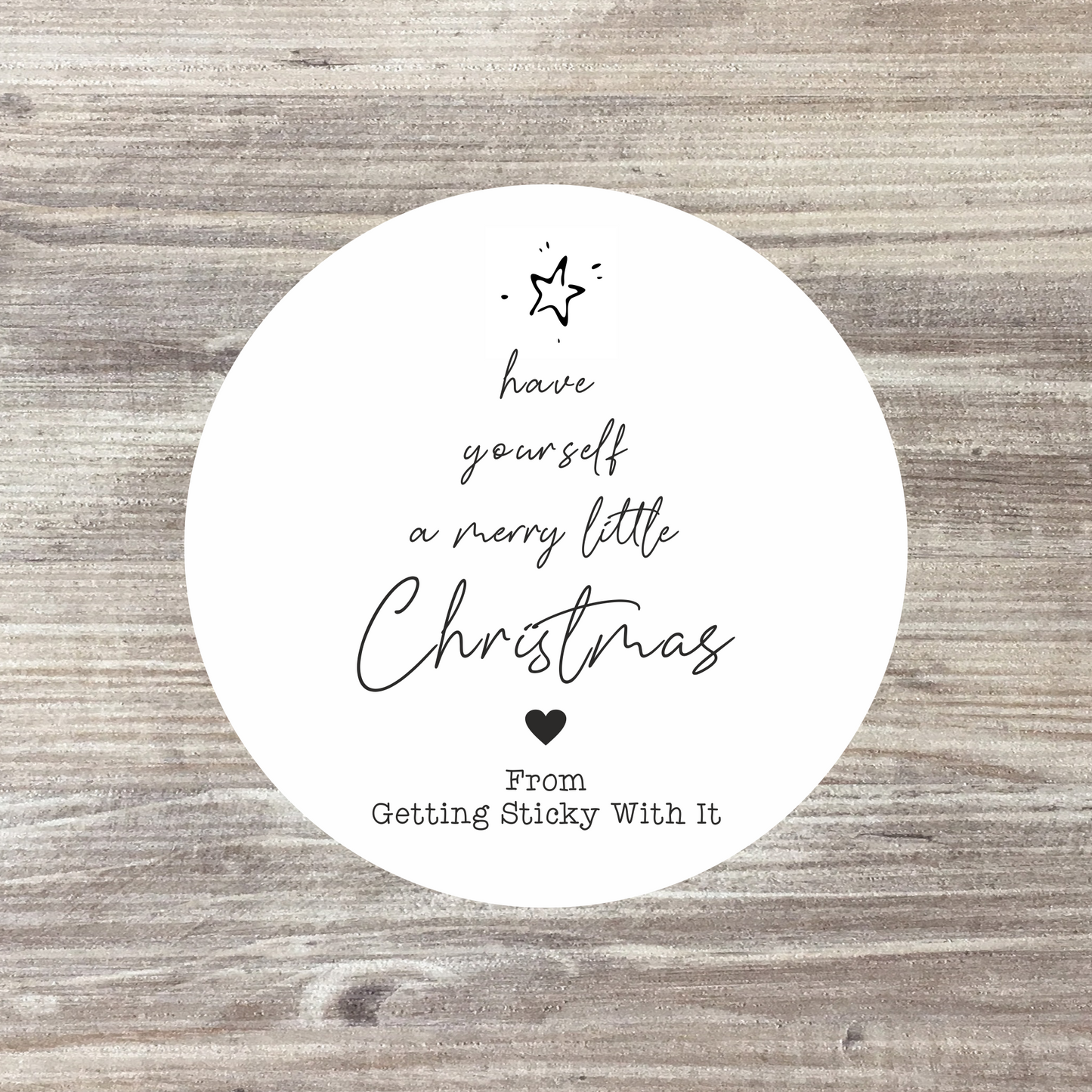 24 x Personalised Christmas Stickers - Christmas Tree Design