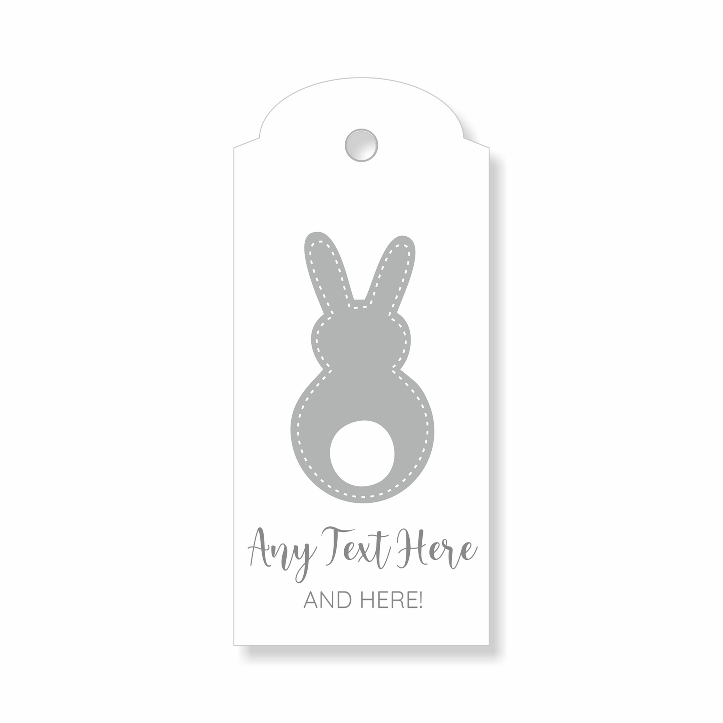 30 x Personalised Easter Gift Tags, Thank You, Labels, Easter Bunny, Custom, Tail