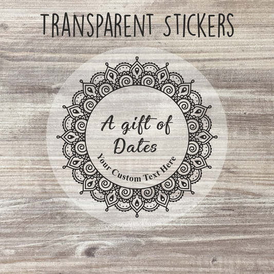 Personalised Ajwa Dates Stickers - Design 2