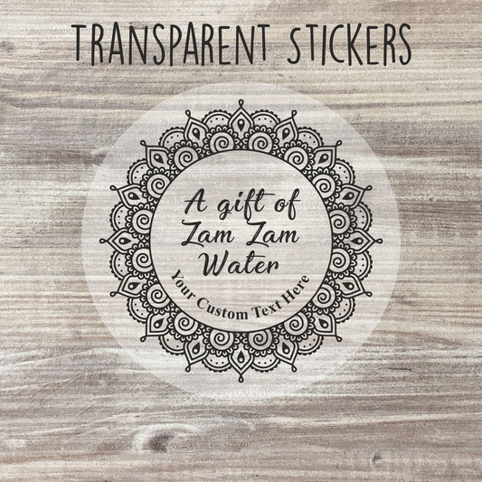 Personalised Zam Zam Water Stickers - Design 2