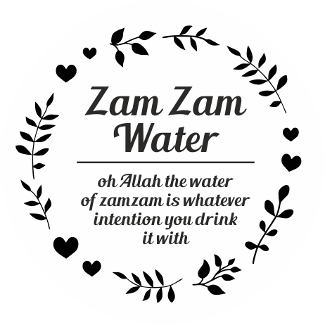 Personalised Zam Zam Water Stickers - Design 3