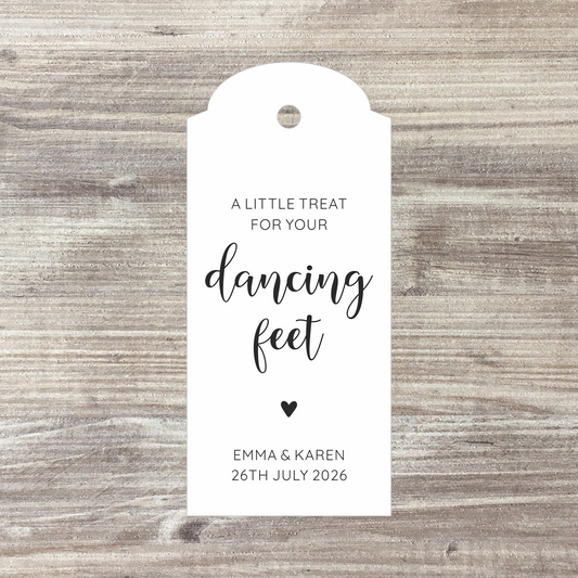 30 x Dancing Feet Gift Tags - Design 6