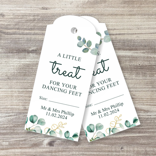 30 x Dancing Feet Gift Tags - Design 2