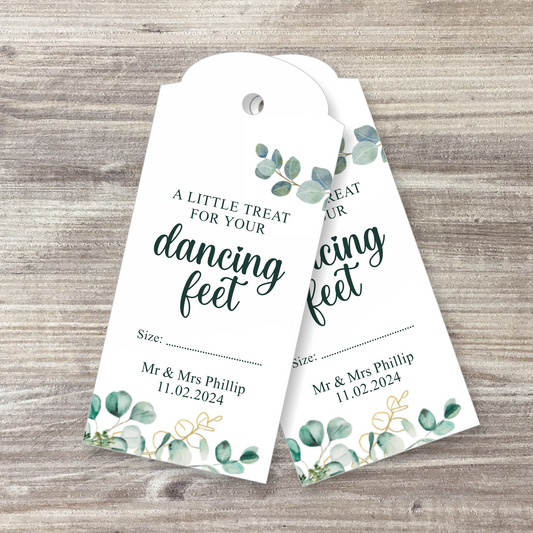 30 x Dancing Feet Gift Tags - Design 3