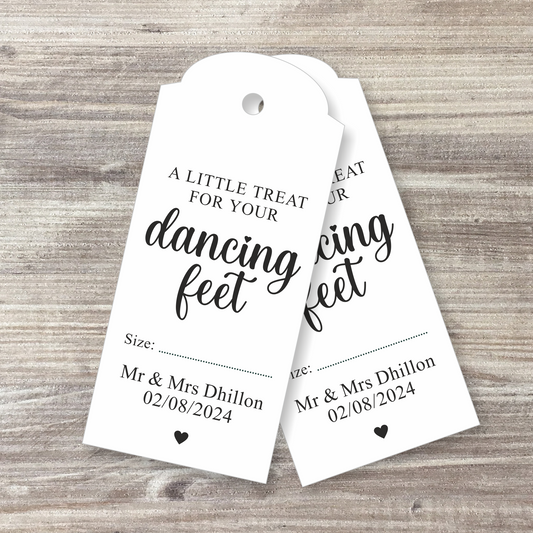 30 x Dancing Feet Gift Tags - Design 5