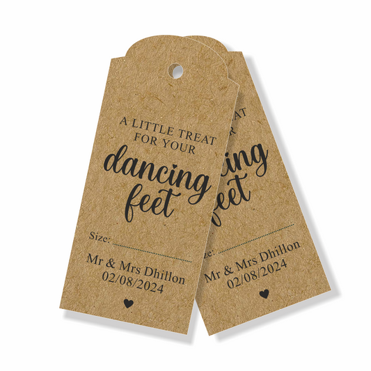 30 x Dancing Feet Gift Tags - Design 8