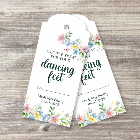 30 x Dancing Feet Gift Tags - Design 7