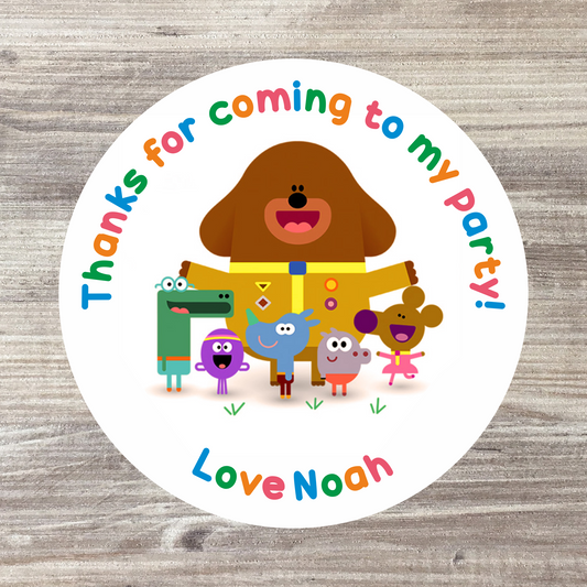 48 x Personalised Birthday Stickers - TV Characters