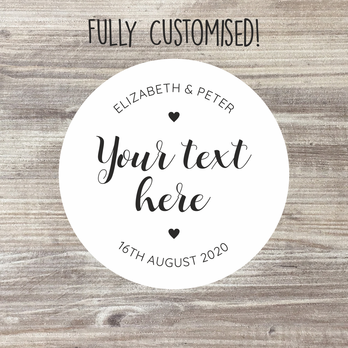 35 x Personalised Wedding Stickers - Special Day