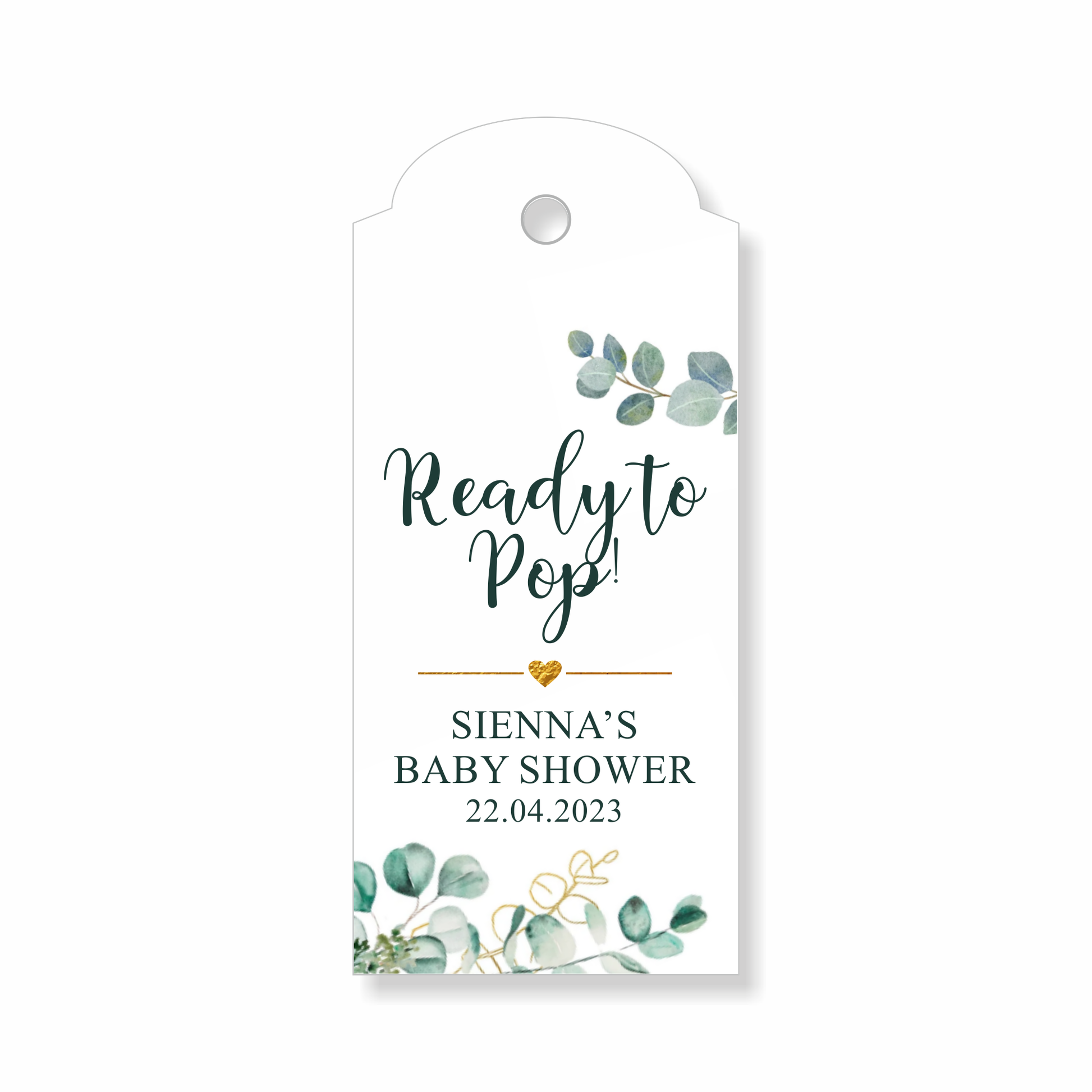 30 x Personalised Baby Shower Gift Tags Gender Reveal Thank You Ready to Pop