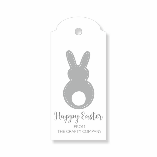 30 x Personalised Easter Gift Tags, Thank You, Labels, Easter Bunny, Custom, Tail